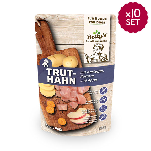 七面鳥肉とじゃがいものブイヨン煮込み 125g for Dog【10袋セット】 (ベティおばあちゃんのドッグフード)